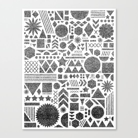 Modern Elements with Black. Canvas Print