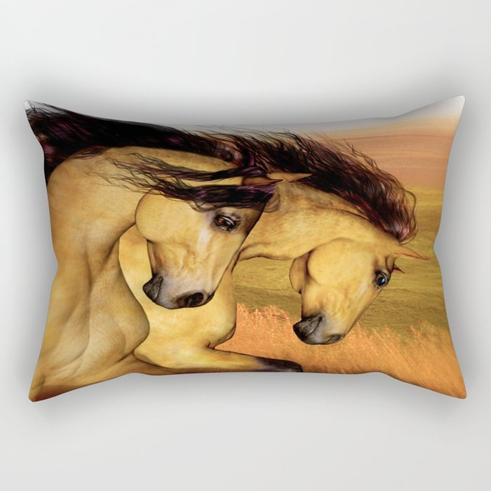 HORSES - The Buckskins Rectangular Pillow