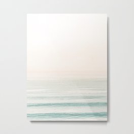 Washed Out Ocean Waves // California Beach Surf Horizon Summer Sunrise Abstract Photograph Vibes Metal Print