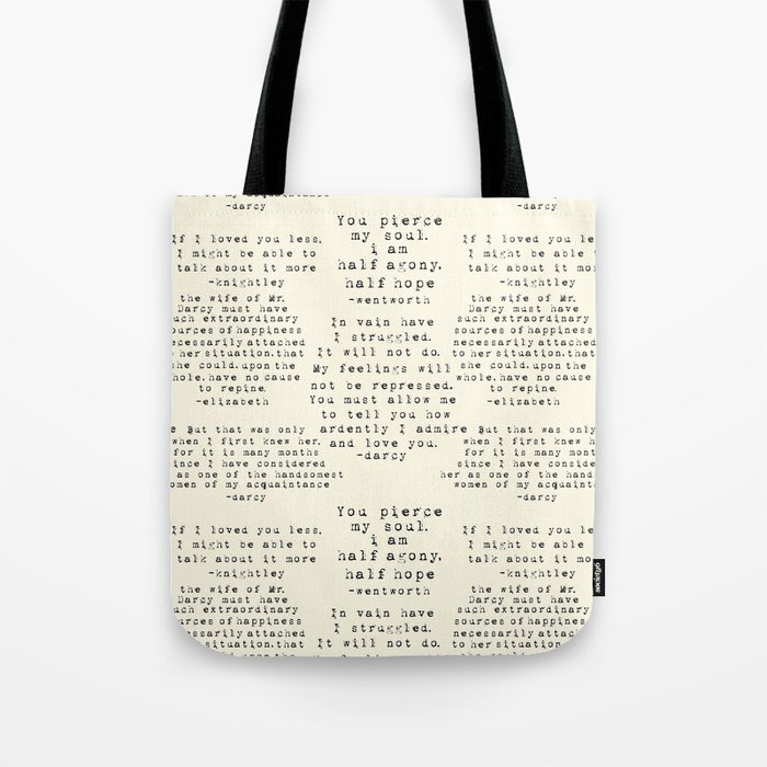 Passion of Jane Austen - Cream Tote Bags