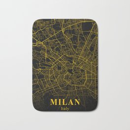 Milan map Bath Mat