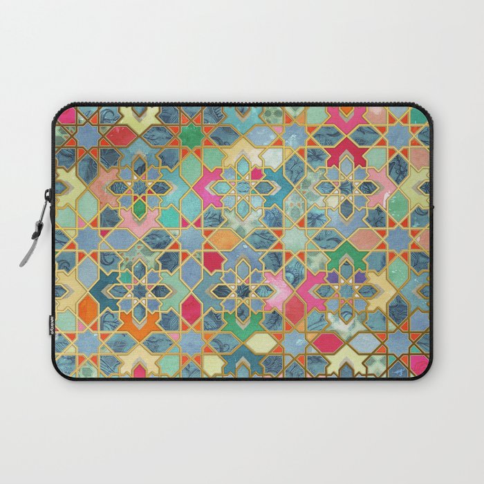 Gilt & Glory - Colorful Moroccan Mosaic Laptop Sleeve