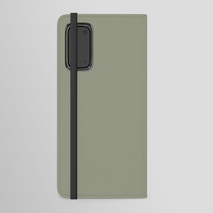 Moss Green Solid Color Hue Shade - Patternless Android Wallet Case