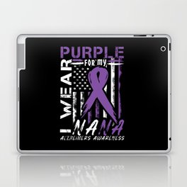 Purple For My Nana Alzheimer Alzheimer's Awareness Laptop Skin