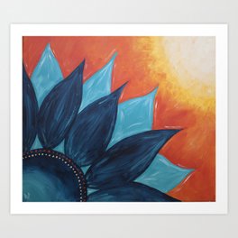 Sunflower Burst Horizontal Art Print