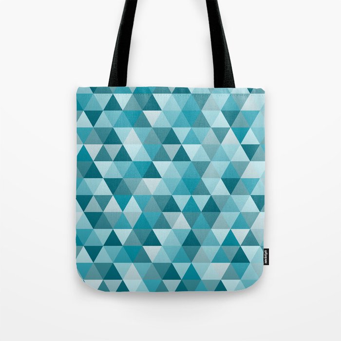 Geometric in Peacock Blue Tote Bag