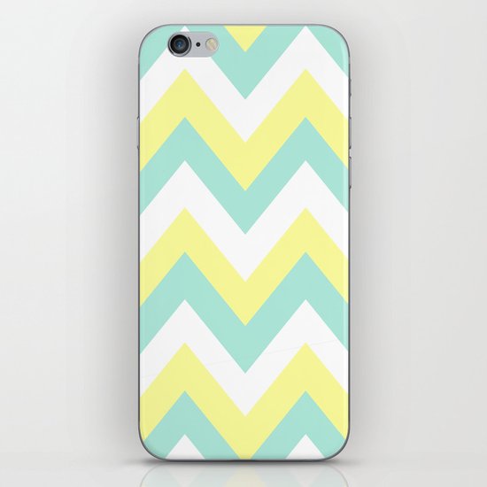 MINT & YELLOW CHEVRON iPhone & iPod Skin