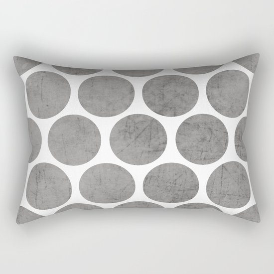 gray polka dots Rectangular Pillow