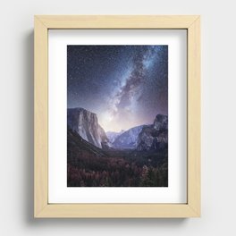 Yosemite Valley Milky Way Recessed Framed Print