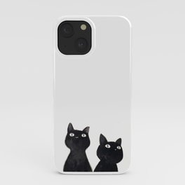 two black cats-watercolor iPhone Case