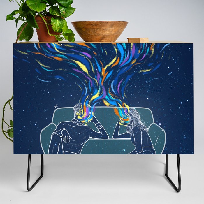 Deeply colorful minds. Credenza
