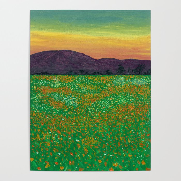 Temecula, California Spring Field of Poppies Poster