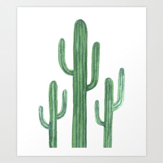 Desert Cacti 3 Art Print
