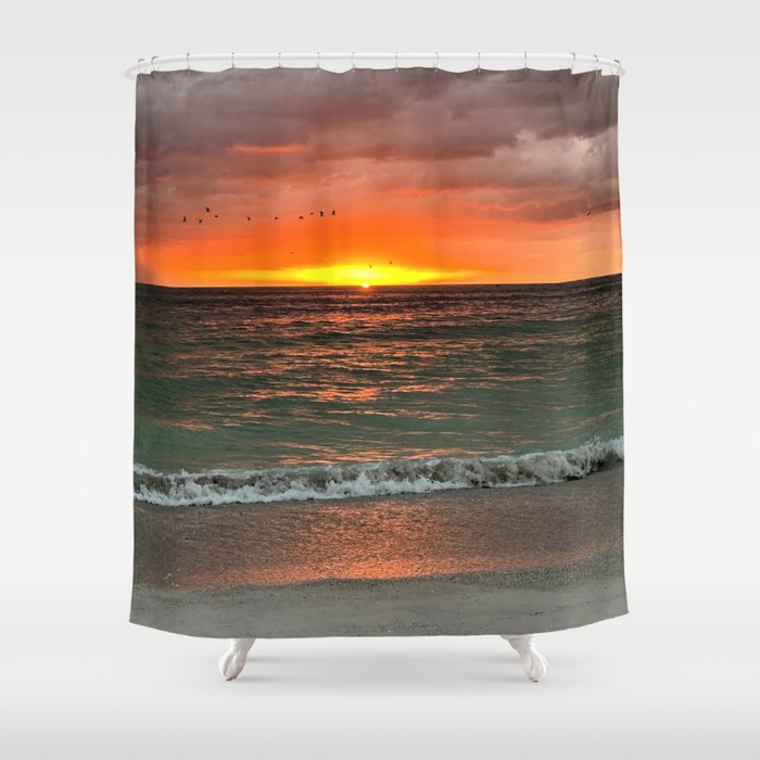 Moody Sunset Shower Curtain