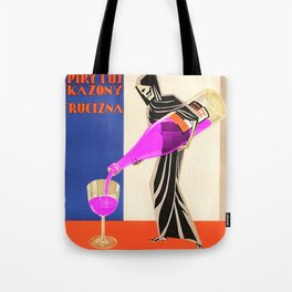 Vintage 1930 Drinking Absinthe Causes Death Alcoholic Beverage Advertising Poster /  Posters Tote Bag