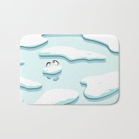 Arguing Penguins Bath Mat