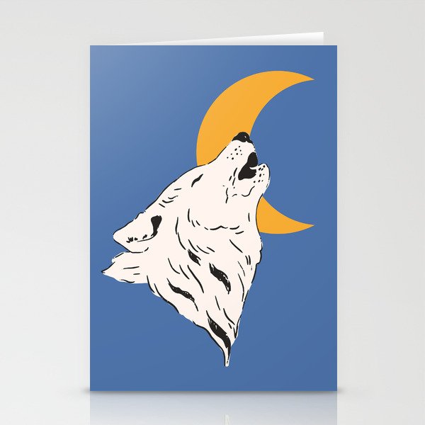 BLUE Wolf Stationery Cards