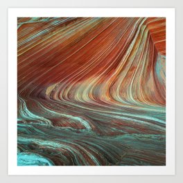 Epic Paria Wilderness Canyons 'Painted' Colored Sandstone Art Print