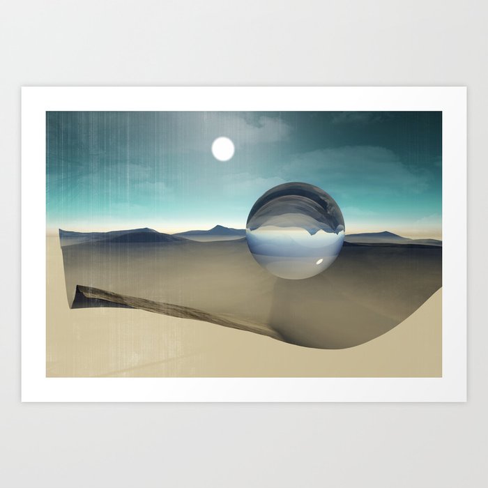 desert sphere void Art Print