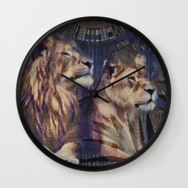 Lion King and Queen Wall Clock