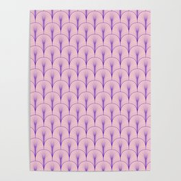 Pink Purple Art Deco Arch Pattern Poster