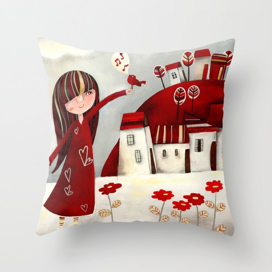 My bird Throw Pillow