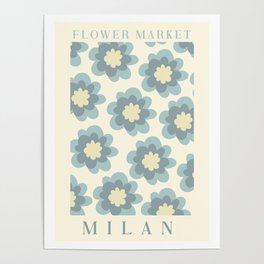 Milan Flower Market, Flower Print Poster