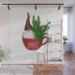 Santa in a Cup! Wall Mural