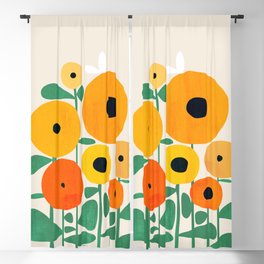 Sunflower and Bee Blackout Curtain