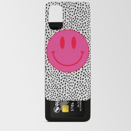 Make Me Smile - Cute Preppy Vsco Smiley Face on Black and White Android Card Case