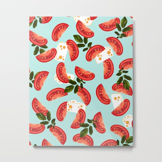 Caprese #society6 #decor #pattern Metal Print