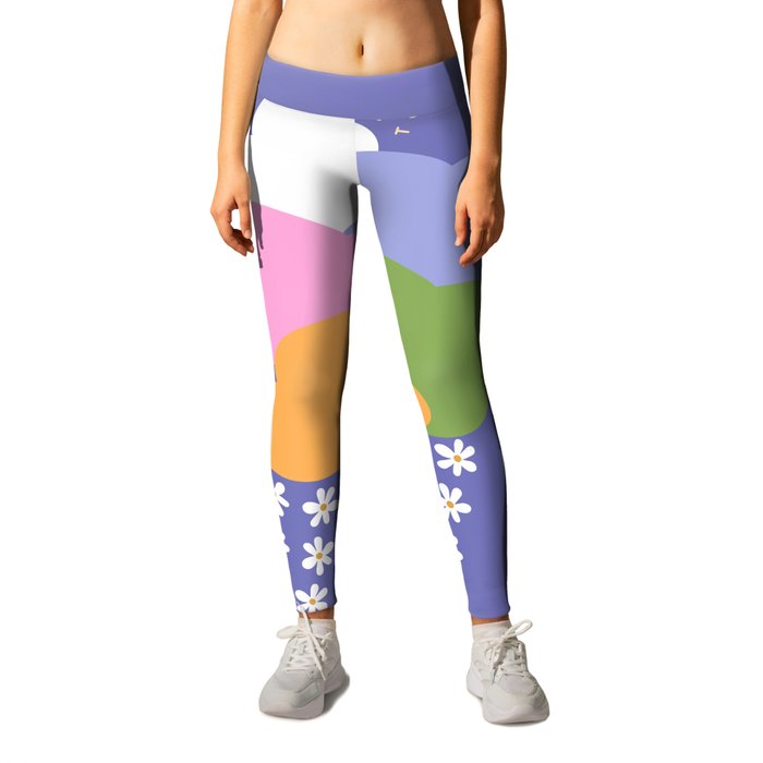 Shower Flower in the Rainbow Clouds in Very Pery Leggings