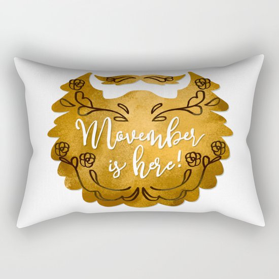 Movember Is Here Rectangular Pillow