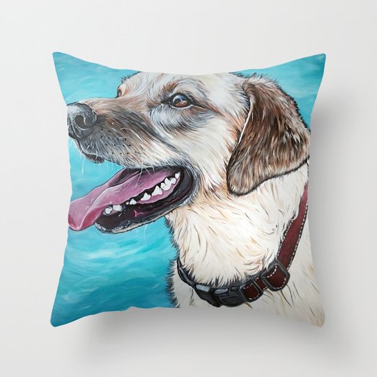 Yellow Lab Brody Throw Pillow