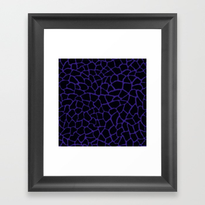 Mosaic Abstract Art Black & Purple Framed Art Print