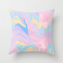 Decorate Your Life with Pastel Marble Throw Pillow