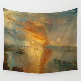 The Burning of the Houses of Lords and Commons, 16 October 1834 by Joseph Mallord William Turner Wall Tapestry