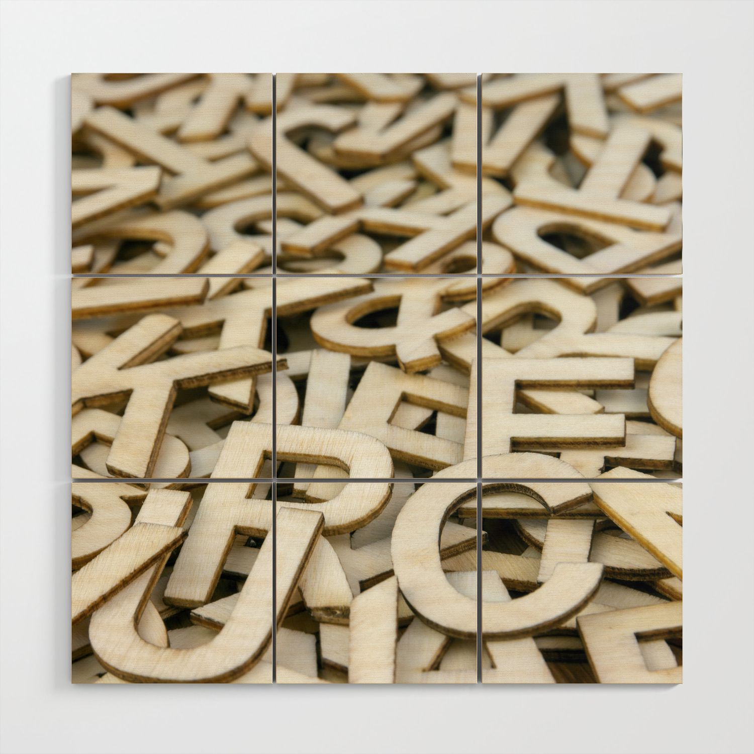 Pile Of Mixed Wooden Letters Close Up Wood Wall Art By Markuk97