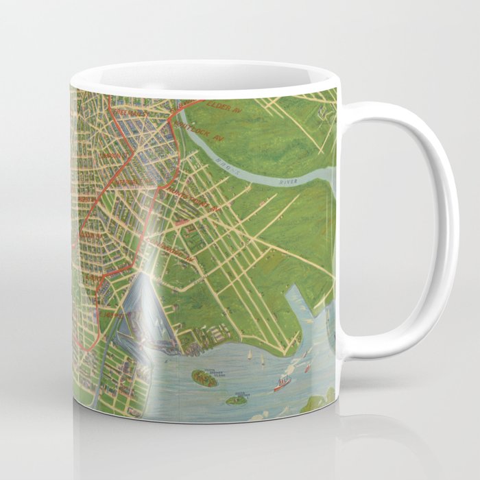Vintage Map of the Bronx NY (1921) Coffee Mug