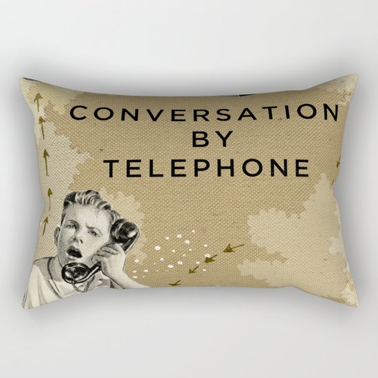 Conversation by Telephone Rectangular Pillow