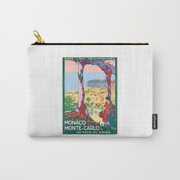 1920 Monaco Monte Carlo In The Land Of Sun Poster Carry-All Pouch