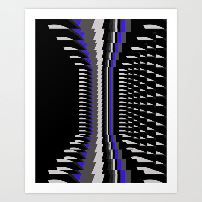 Interesting Unbalanced Stripes Art Print