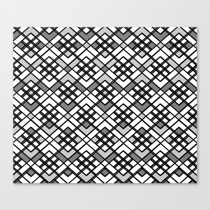 Abstract geometric pattern - gray. Canvas Print