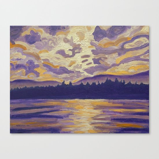 Okanagan Landscape in Purple and Hansa Canvas Print