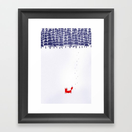 Alone in the forest Framed Art Print