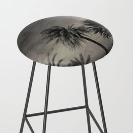 Palm Paradise in Black and White Bar Stool