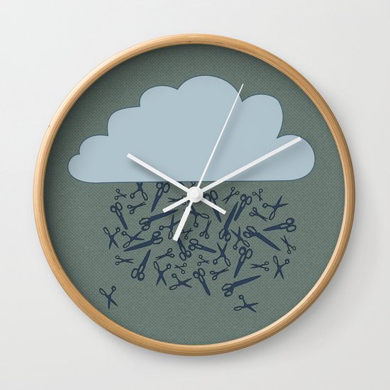 IT'S RAINING BLADES Wall Clock