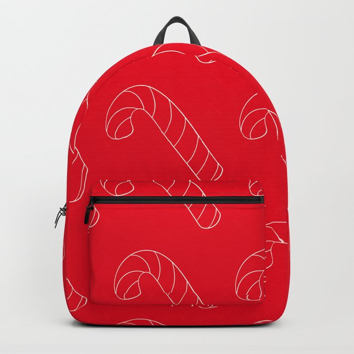 Christmas Pattern with Candy Cane in Hand Drawn Style 02 Backpack