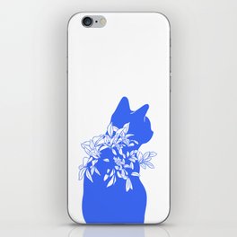 Blue Cat Plant iPhone Skin