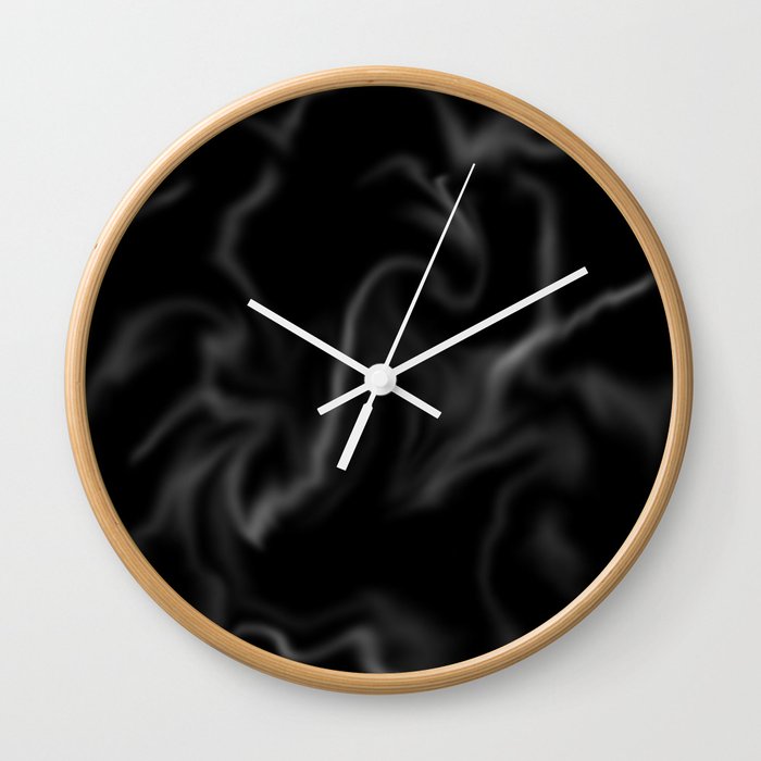 Minimalist Black Marbling Design Wall Clock